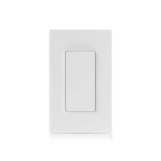 ELEGRP Smart Light Switch Single Pole, 2.4GHz Wi-Fi Light Switch Compatible with Alexa & Google Assistant, Neutral Wire Required, APP Control, UL Certified, White 1 PC