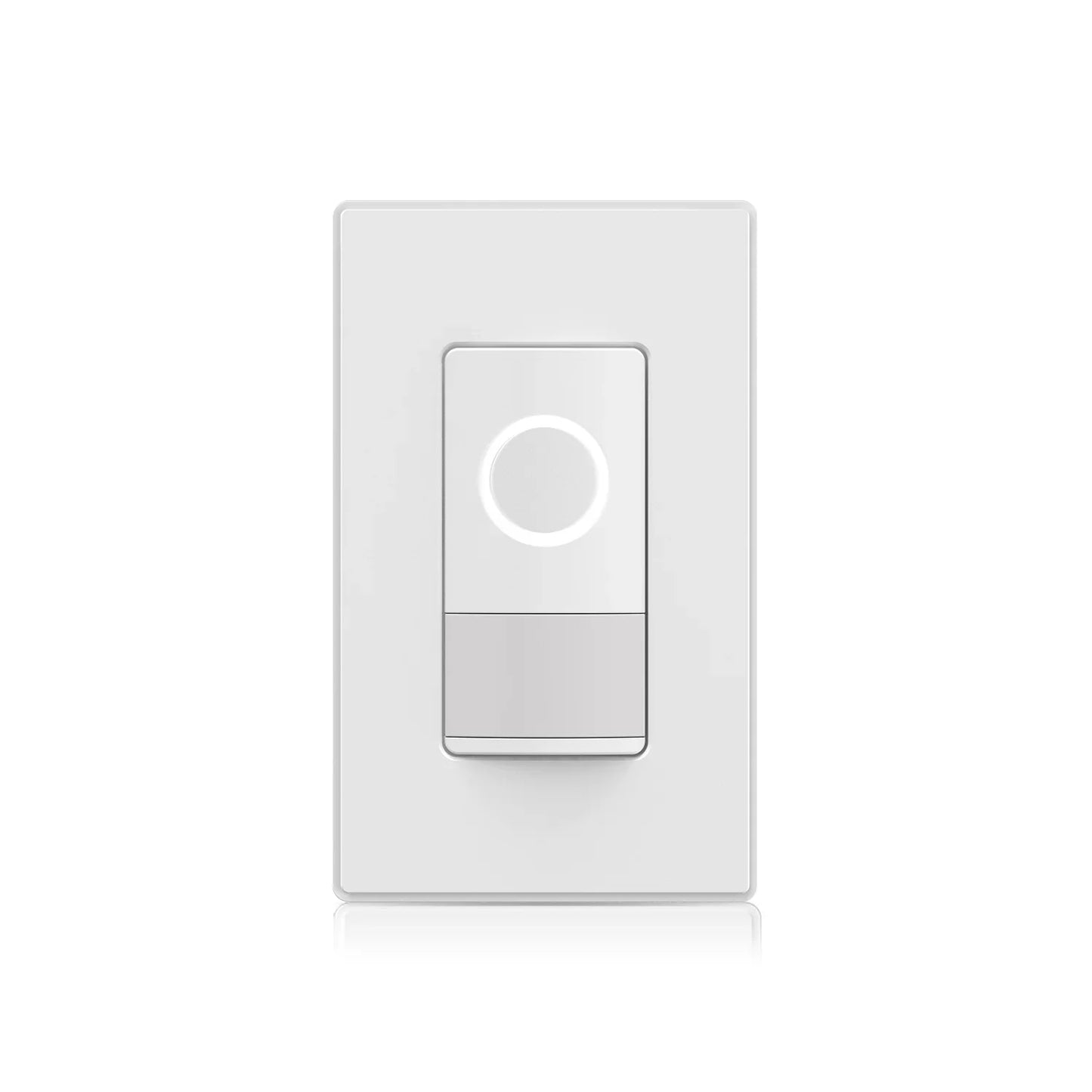 ELEGRP Smart Sensor Light Switch Single Pole, 2.4GHz Wi-Fi Dimmer Switch Compatible with Alexa & Google Assistant, APP Control, Neutral Wire Required, UL Listed, No Hub Required, White 1PC