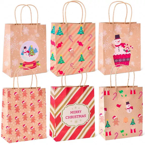 FUN LITTLE TOYS Nifti Nest 30 PCS Christmas Gift Bags,Shopping, Parties, Wedding Gift Bags