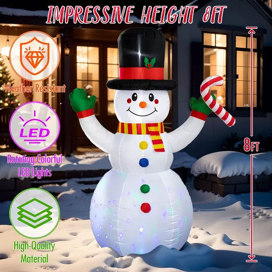 Presence 8FT Christmas Inflatable Decor - Snow Man