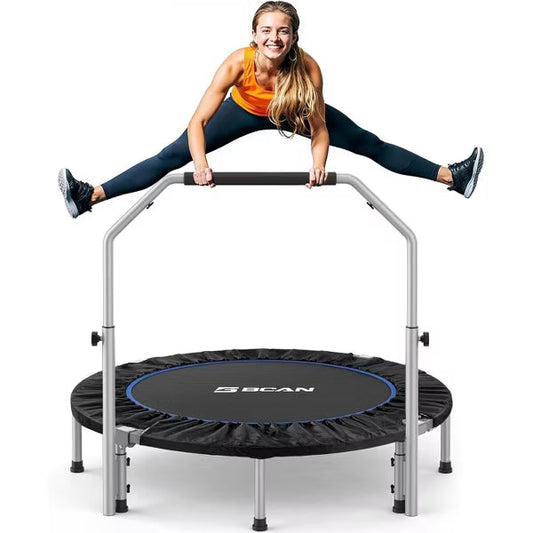 BCAN Foldable Mini Trampoline , Exercise Trampoline for Indoor/Garden Workout