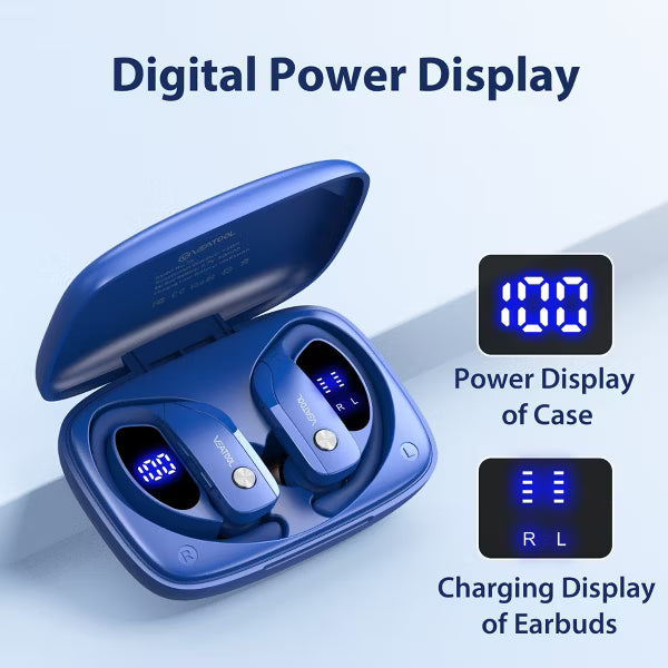 VEAT00L Wireless Earbuds Bluetooth 6.0 Sport 200Hrs Earhook 6 ENC Mic IP68 Waterproof Workout Running