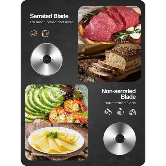OSTBA Electric Meat & Food Slicer, 150W/200W, 7.5” Removable Stainless Steel Blade, Child Lock, Adjustable Thickness, for Meat, Cheese, Bread