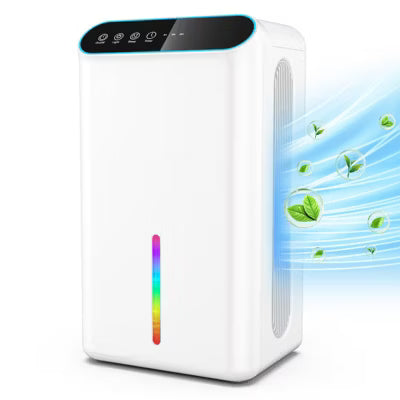 Teendow Boglvr Dehumidifier for Home,800 Sq.Ft Auto Shut-Off,Quiet Dual-Core Design,Sleep Mode&Timer for Bedroom,Bathroom & Basement,7-Color Light