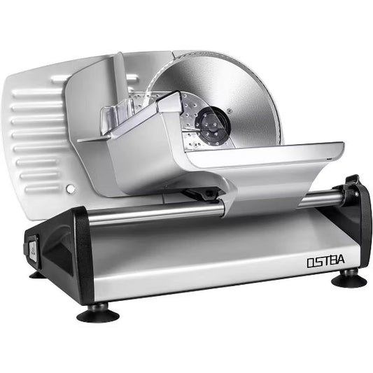 OSTBA Electric Meat & Food Slicer, 150W/200W, 7.5” Removable Stainless Steel Blade, Child Lock, Adjustable Thickness, for Meat, Cheese, Bread