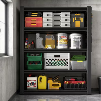 VIYET 78"H Heavy-Duty Metal Shelving with Pegboard Wheels Adjustable Multipurpose Storage Rack for Garage/Warehouse/Office/Kitchen