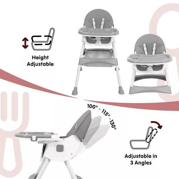 Napei 6- in -1 Baby High Chair with 5 -Point Safety Harness