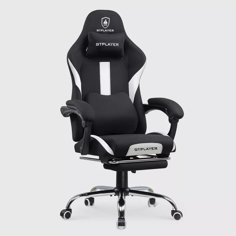 GTPLAYER Ergonomic Gaming Chair with Footrest, Lumbar Support, Breathable Computer Chair with Pocket Spring Cushion, Chairs for Adults