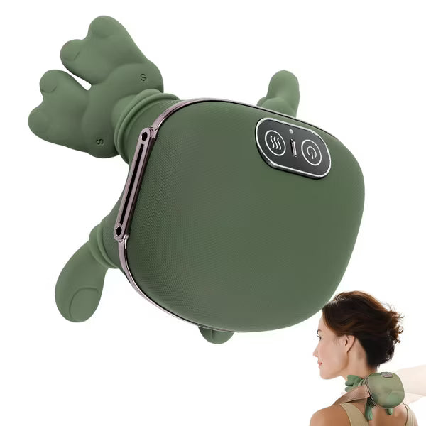 LAZZAROU Neck Massager - Bionic Heated Massager,Tissue Shiatsu Massage for Shoulder,Massage Neck with 4D Kneading,Ergonomic Hand-Like Design