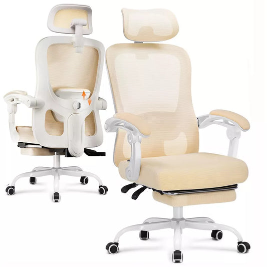COMHOMA Mesh Office Chair, Ergonomic High Back Executive Chair with Adjustable Lumbar Support, Wide Seat