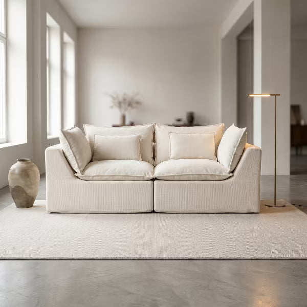 74.8" Oversized Modular Cloud Couch Wide Deep Seat Sofa True Relax Comfy Sectional for Living Room 2 Seats