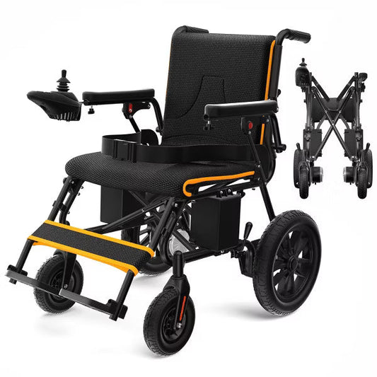 KERDOM Electric Wheelchairs for Adults, 500W Dual Motors Power Wheelchair, All Terrain Travel Motorized Wheelchairs for Seniors, Orange