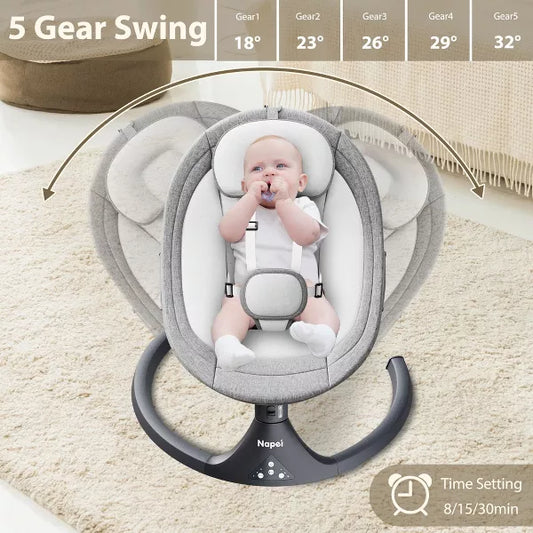 Napei Baby Swing for Infants with Bluetooth