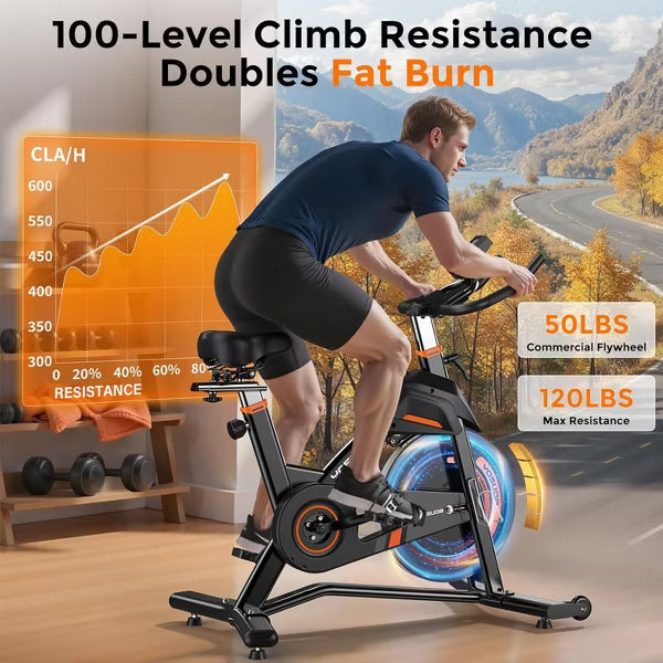 YOSUDA Pro Max Model Magnetic Exercise Bike with 400 lbs capacity,indoor Cycling Bike Stationary with Comfortable Seat Cushion
