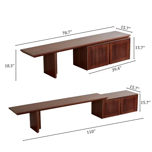 JVNOXK-(Expandable for 78.7- to 110-inch TVs) Modern TV Stand Entertainment Center with Storage Space Minimalist TV Stand for Living Room/Bedroom