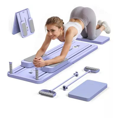 FEIERDUN Pilates Reformer, Foldable Pilates Board for Full Body Workout, Portable Pilates Equipment for Core Strength and Pilates Training