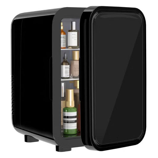 YASHE Mini Fridge, 6 Liter/8 Can 110V AC/DC Portable Thermoelectric Cooler Refrigerators for Bedroom, Skincare, Beverage, Office, Dorm Room and Car