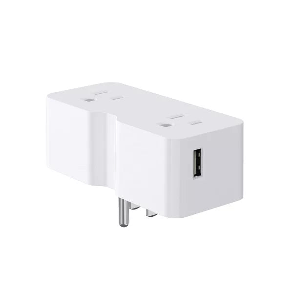 ELEGRP USB Wall Outlet Extender,with Two USB A Ports 21W, Electrical Outlet Extender Wall Tap for Travel, Home and Office