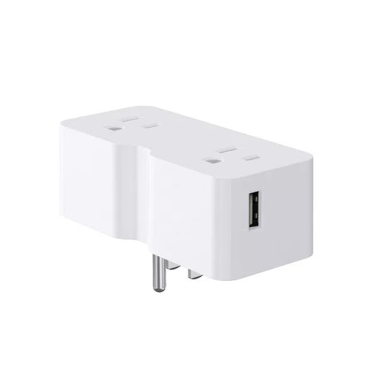 ELEGRP USB Wall Outlet Extender,with Two USB A Ports 21W, Electrical Outlet Extender Wall Tap for Travel, Home and Office