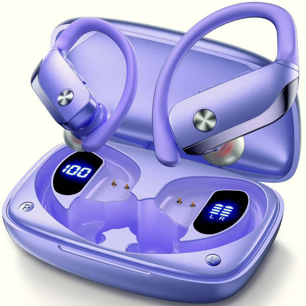 VEAT00L Wireless Earbuds Bluetooth 6.0 Sport 200Hrs Earhook 6 ENC Mic IP68 Waterproof Workout Running