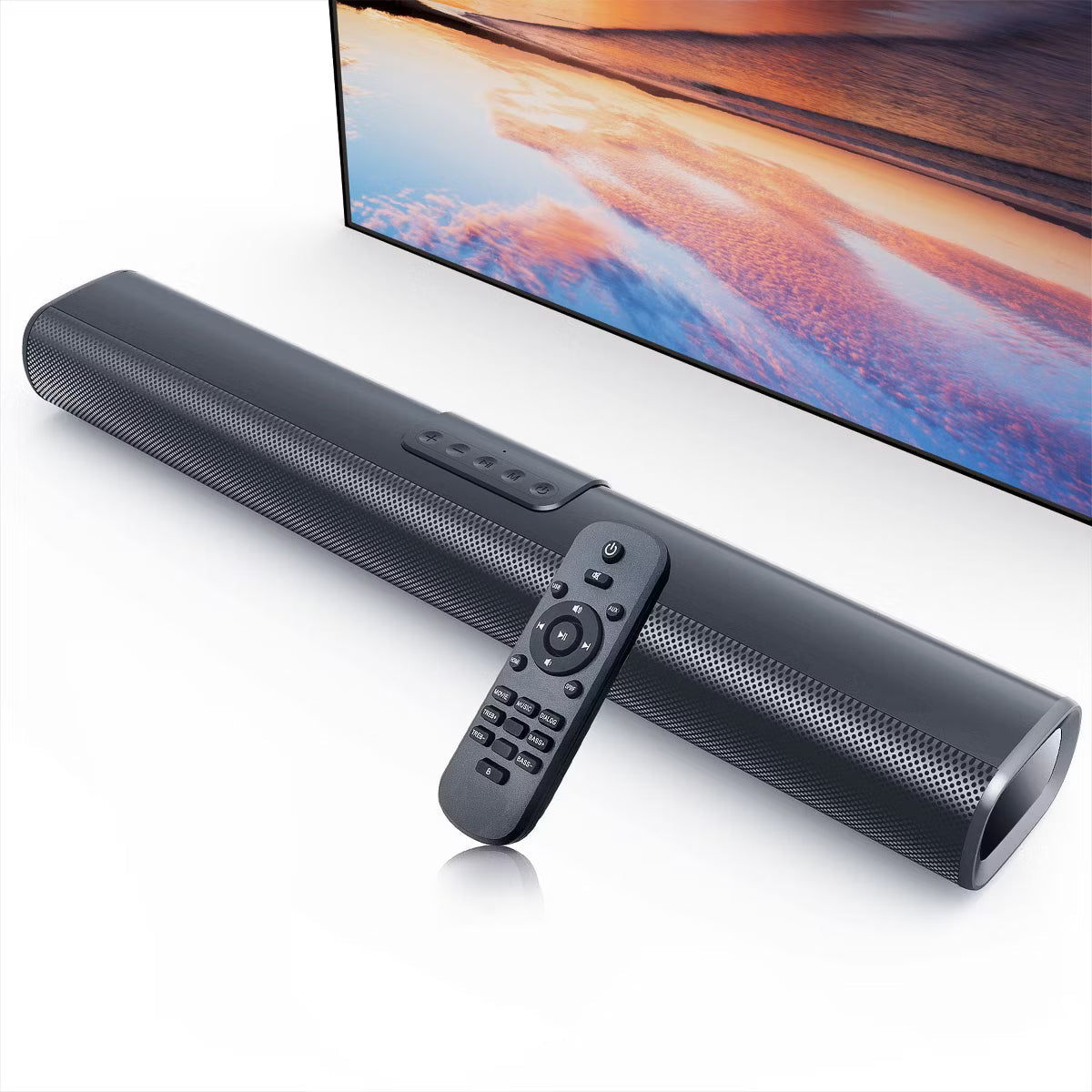 VEATOOL S20L Sound Bars for TV, 3D Surround Sound System TV Sound Bar, 2.1 ch Home Theater Audio with Built-in Subwoofer,50W TV Speakers