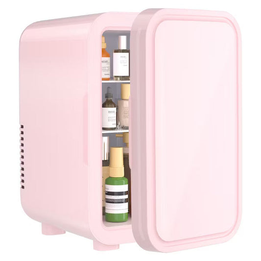 YASHE Mini Fridge, 6 Liter/8 Can 110V AC/DC Portable Thermoelectric Cooler Refrigerators for Bedroom, Skincare, Beverage, Office, Dorm Room and Car