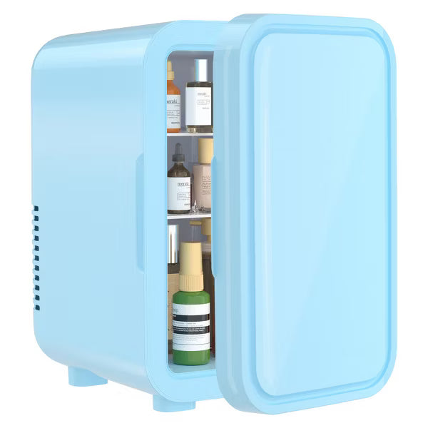 YASHE Mini Fridge, 6 Liter/8 Can 110V AC/DC Portable Thermoelectric Cooler Refrigerators for Bedroom, Skincare, Beverage, Office, Dorm Room and Car