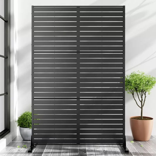 PexFix Outdoor Metal Privacy Screen Garden Fence in Louver Pattern