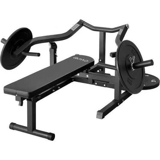 ER KANG Chest Press Machine, with Independent Converging Arms, Flat Incline Bench for Chest, AB Workouts, Shoulder Home Gym Equipment
