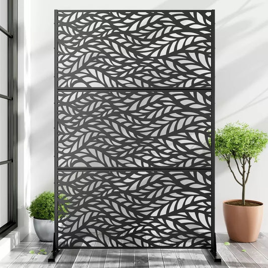 PexFix Modern Outdoor Screen Privacy Screen in Leaf Patterns Wall Decal