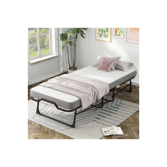 Mjkone Twin Size Modern Folding Bed With Mattress Included