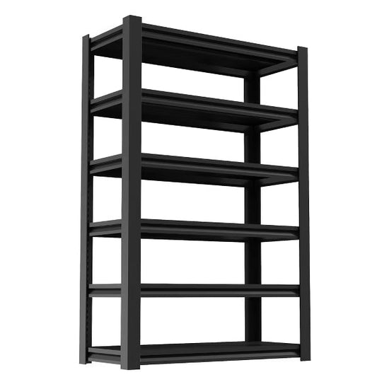 Munora 82"H x 48"W x 18"D 6-Tier Garage Storage Rack - 3000 lb Capacity Heavy Duty Steel Shelving Unit, Adjustable Industrial Shelves, Black