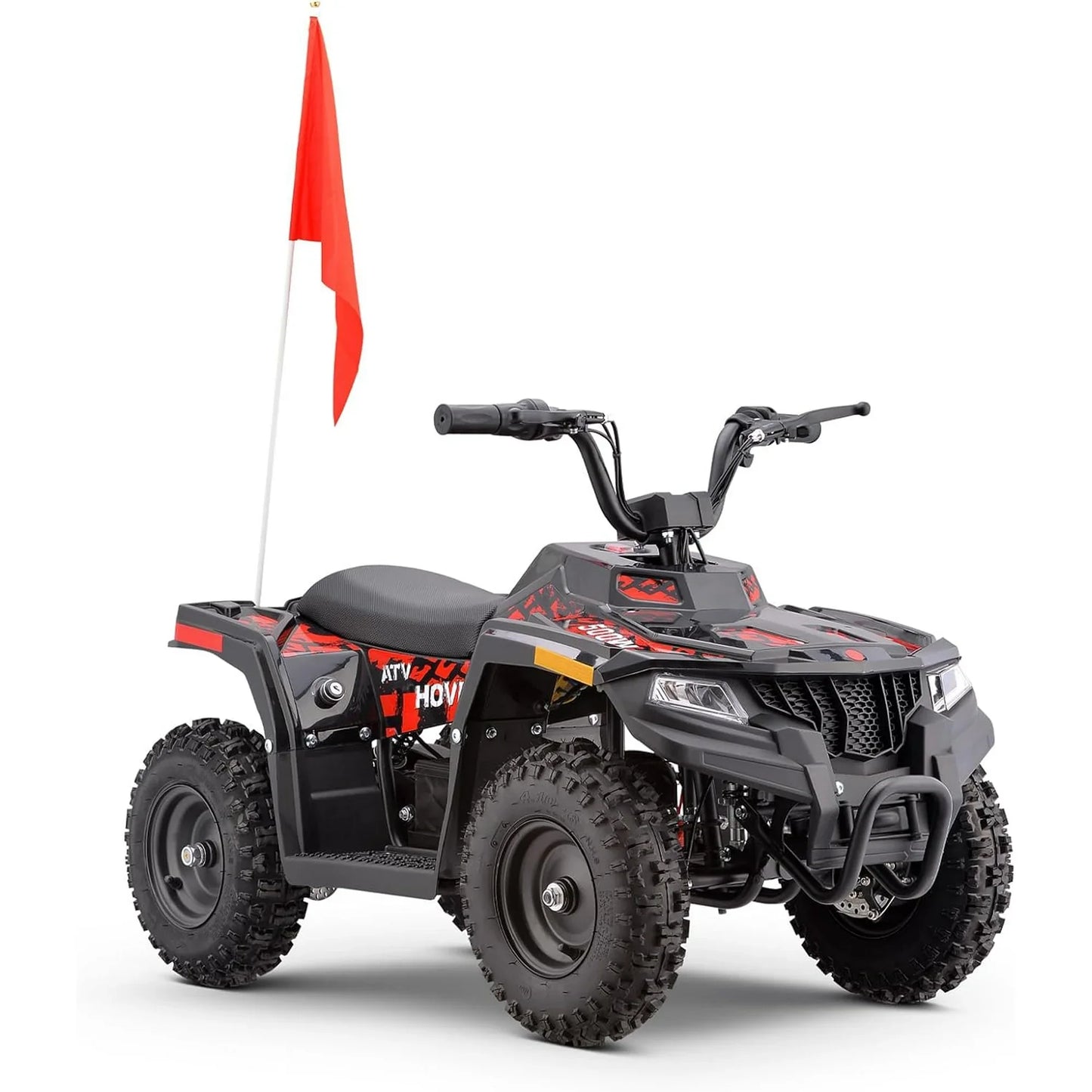Hoverheart Electric ATV, 36V Kids Dirt Quad Bike with 500W Motor, Long Range 8 10 Miles, Electric 4 Wheeler with Parent Speed Control, Dual Suspensions for Boys Girls Off-Road and Race (RED)