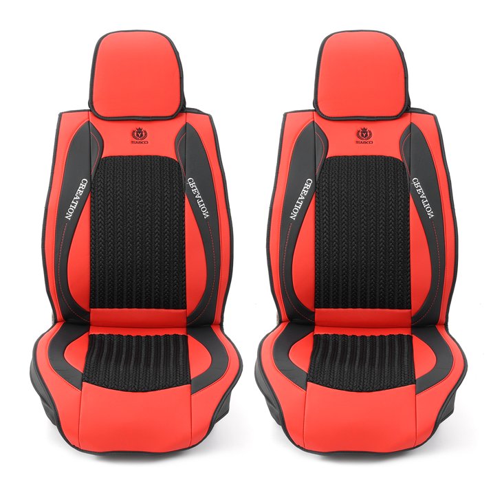 Leather Seat Covers, Seat Covers Full Set, Car Seat Protectors 5 Seats, Pink Driver Seat Covers Fit for Most Cars Trucks SUV