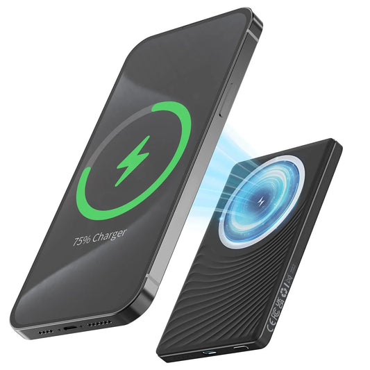 for Magsafe Magnetic Wireless Portable Charger, Ultra Slim 5000mAh Portable Charger with Type-C Cable 20W PD Fast Charging, Magnetic Battery Pack for iPhone 16/15/14/13/12/Pro/Mini/Pro Max