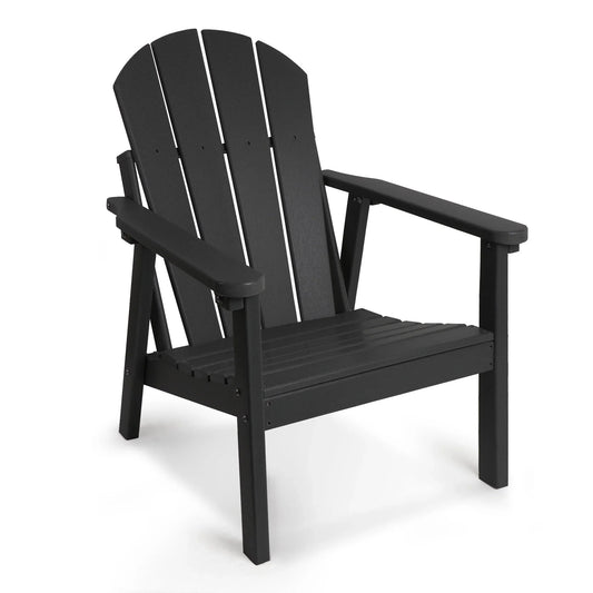 Plastic Adirondack Chair, HDPE Weather Resistant Adirondack Chairs, Black