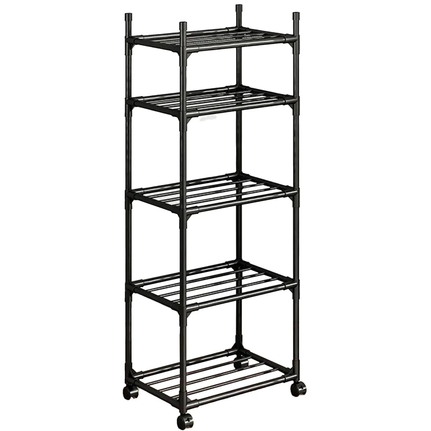 SUSUZI 5 Tier Storage Rack Shelf, Standing Storage Shelving Units for Kitchen Laundry Pantry
