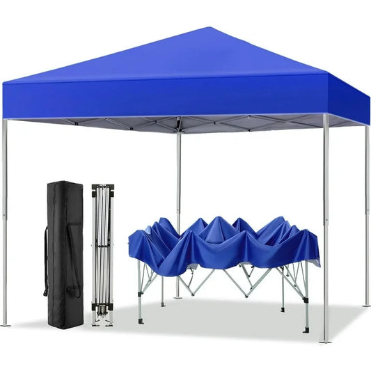 SUSUZI Canopy Tent, 10x10 ft Easy Pop up Outdoor Canopy Tent, Portable Straight Leg Gazebo Instant Canopy