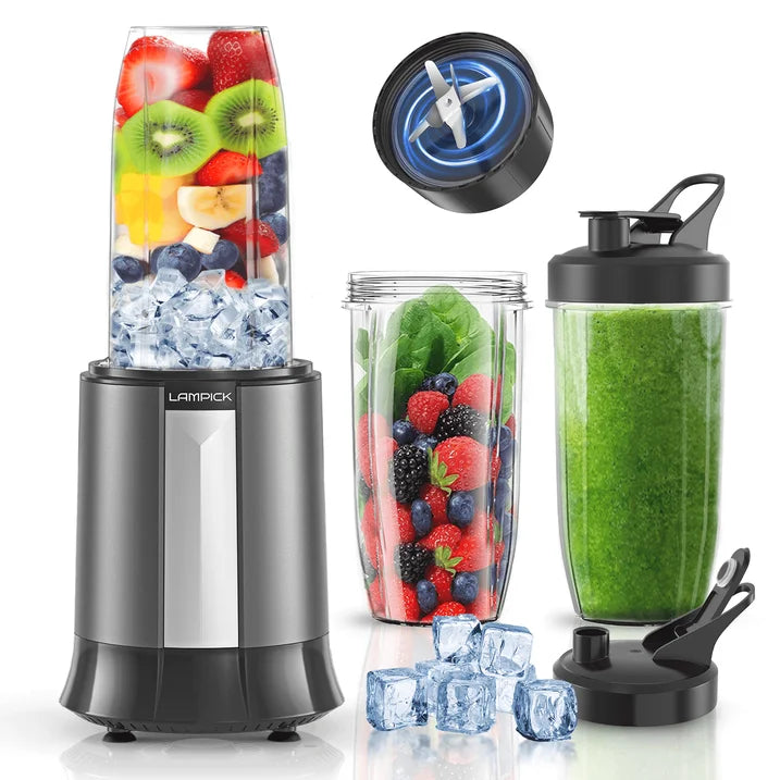 Smoothie Blender, 1300W Personal Blender for Smoothies, Shakes and Nutrient Extractions with 2pcs BPA Free 27oz Portable Blender To Go Bottles