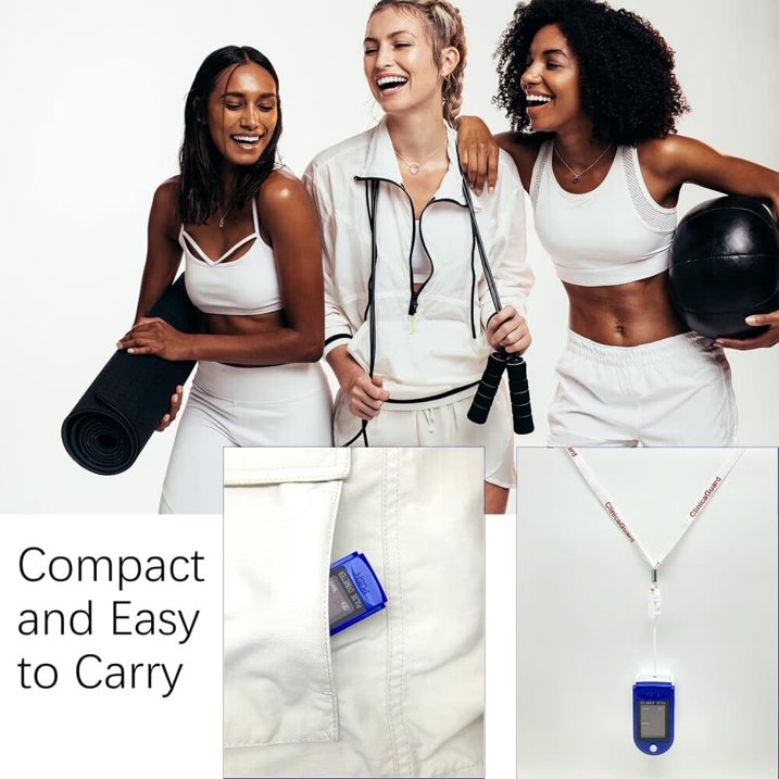 SUWU Fingertip Pulse Oximeter,Blood Oxygen SpO2 Sports and Aviation Fingertip Monitor,Pediatric Pulse Oximeter with Lanyard