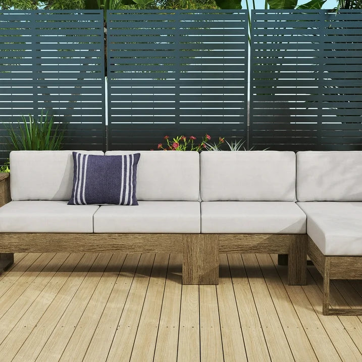 Outdoor Metal Privacy Screen Galvanized Decorative Screen, Black