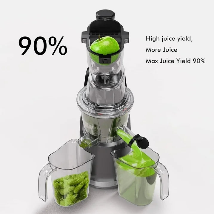 SIFENE 200W Cold Press Juicer Machine, 83mm Wide Chute, High Yield, Easy Clean, Gray