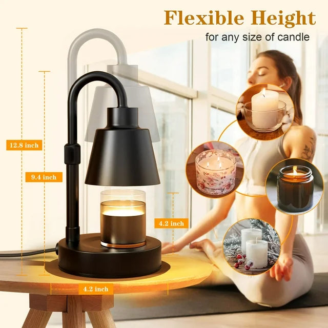 Fimilo Candle Warmer Lamp with Timer and Dimmer - Electric Candle Lamp Warmer with 2 Bulbs for Jar Candles - Present for Mom Mother's Day Christmas Home Decor
