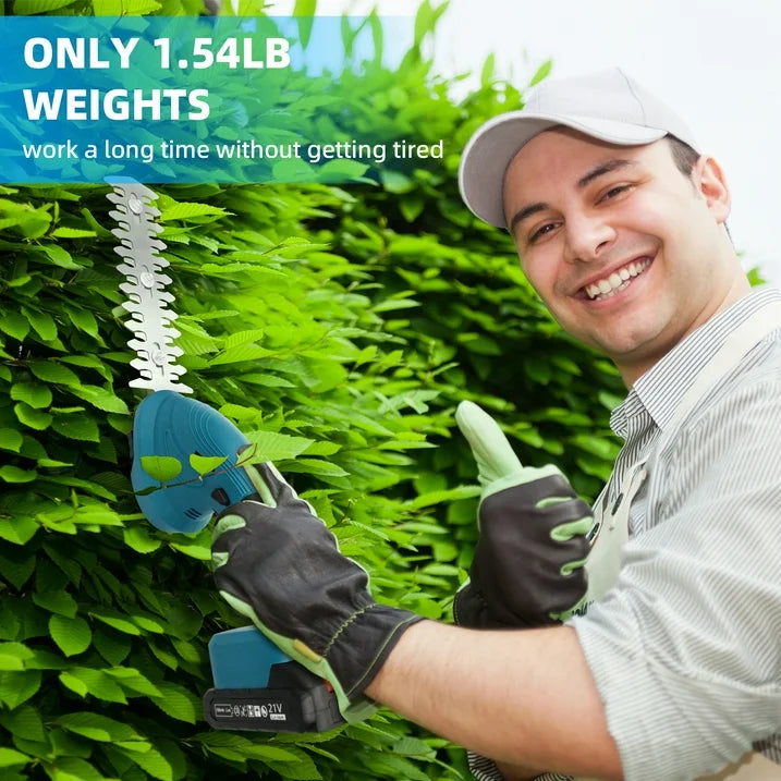 Sentryse Hedge Trimmer  Cordless Grass Shear 2 in 1 Handheld Trimmer Electric Grass Shear, Battery Operated Hedge Shears with 2 Batteries and Charger